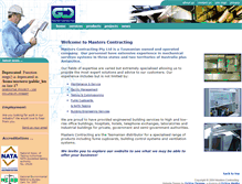 Tablet Screenshot of masterscontracting.com.au